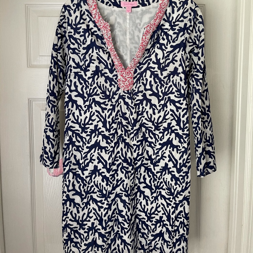 Lilly Pulitzer Beaded Courtney Tunic/Dress/Coverup